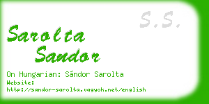 sarolta sandor business card