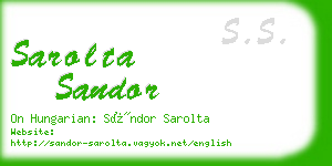 sarolta sandor business card